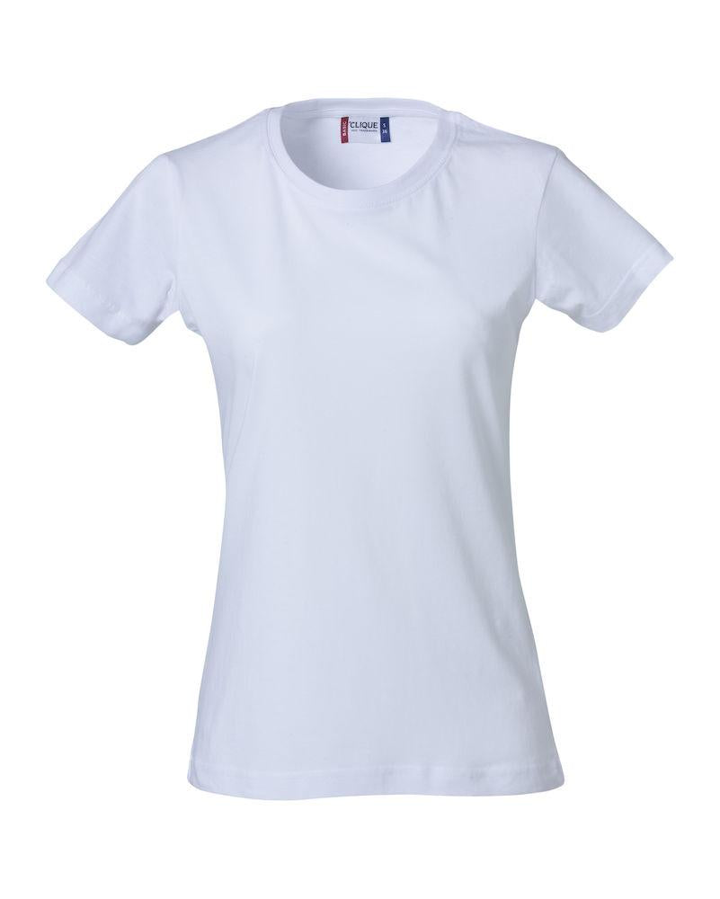 T-Shirt Donna Clique Basic Bianco 145 gr