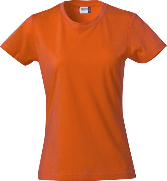 T-Shirt Donna Clique Basic Arancio 145 gr