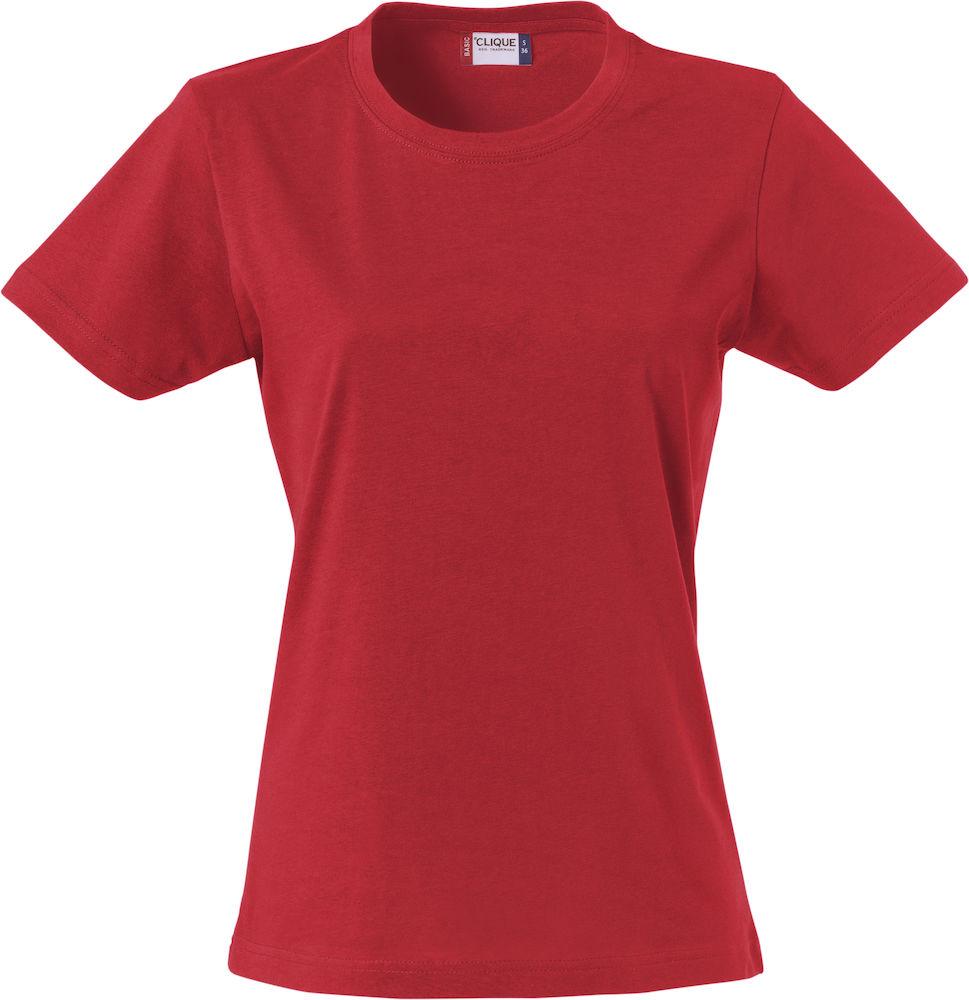 T-Shirt Donna Clique Basic Rosso 145 gr