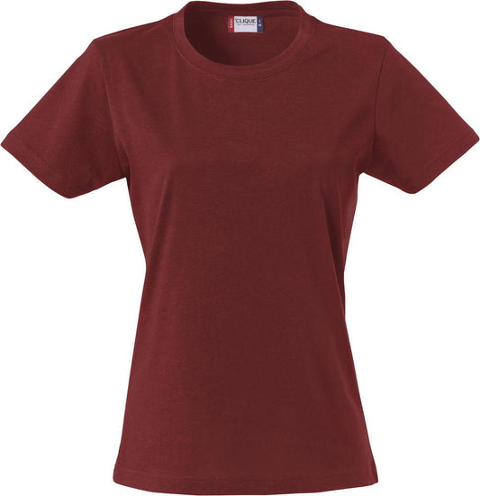 T-Shirt Donna Clique Basic Bordeaux 145 gr