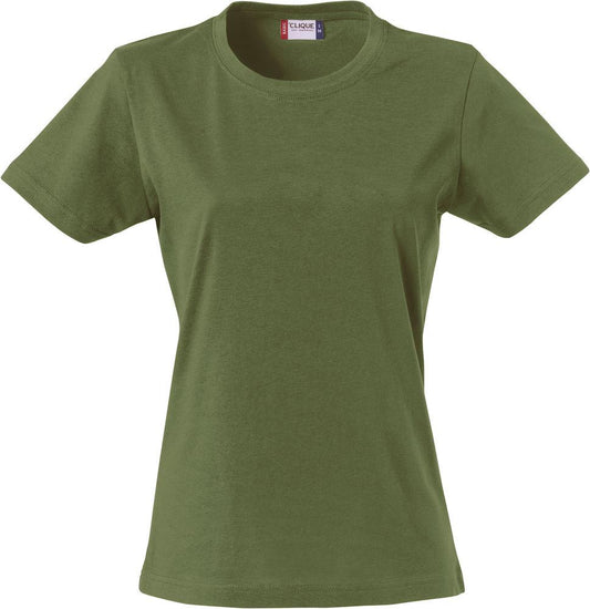 T-Shirt Donna Clique Basic verde Militare 145 gr