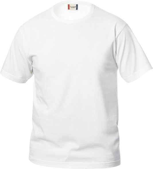 T-Shirt Clique Basic Bianco Bambino 145 gr