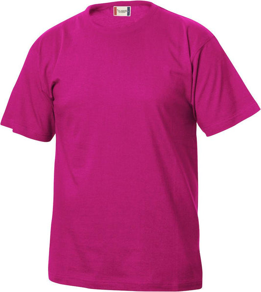 T-Shirt Clique Basic Lampone Fucsia Bambino 145 gr