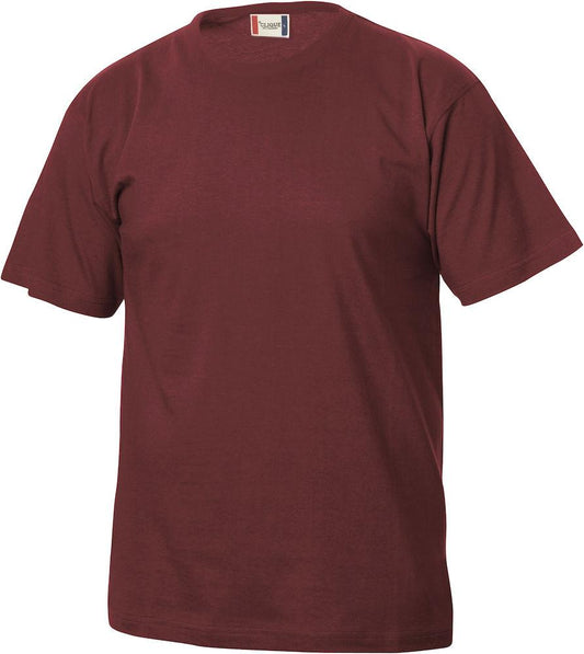 T-Shirt Clique Basic Bordeaux Bambino 145 gr