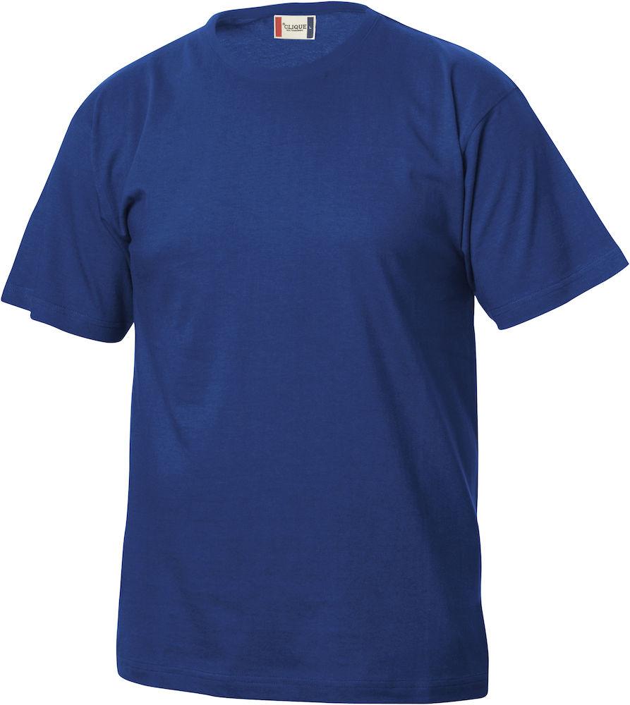 T-Shirt Clique Basic Cobalto Blu Bambino 145 gr