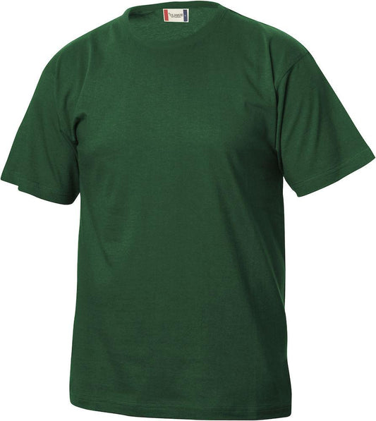 T-Shirt Clique Basic Verde Scuro Bambino 145 gr