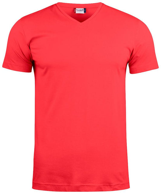 T-Shirt V Basic Rosso T-Shirt Manica Corta Collo a V