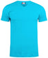 T-Shirt V Basic Turchese Azzurro T-Shirt Manica Corta Collo a V