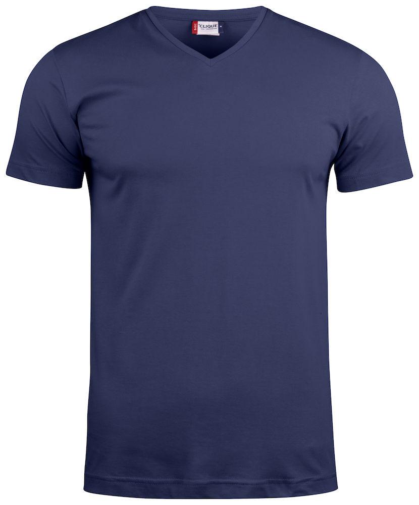 T-Shirt V Basic Blu T-Shirt Manica Corta Collo a V