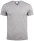 T-Shirt V Basic Grigio Melange T-Shirt Manica Corta Collo a V