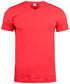 T-Shirt V Basic Rosso T-Shirt Manica Corta Collo a V Taglie Forti