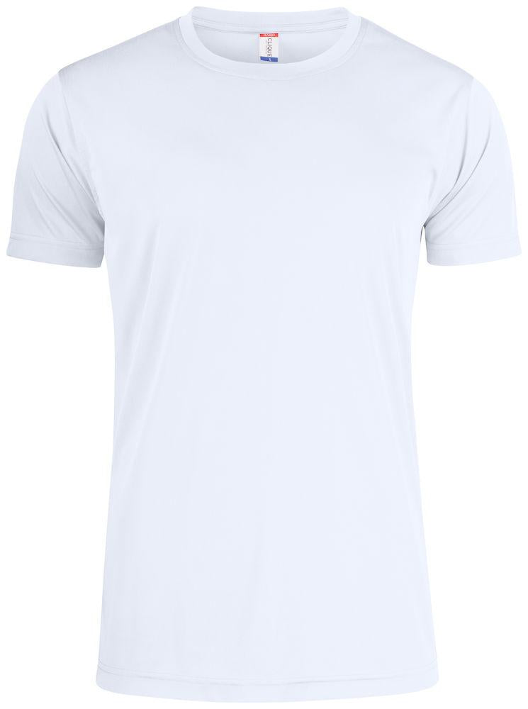 Basic Active-T Bianco T-Shirt Tessuto Tecnico Sportivo Asciugatura Rapida