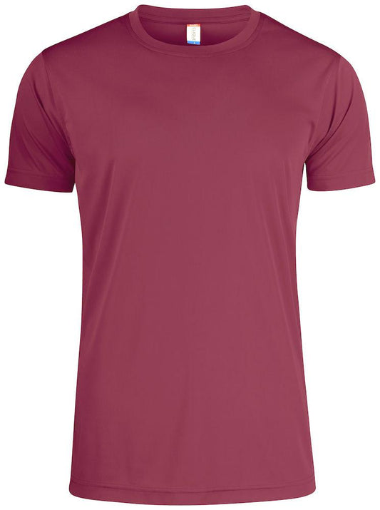 Basic Active-T Bordeaux T-Shirt Tessuto Tecnico Sportivo Asciugatura Rapida