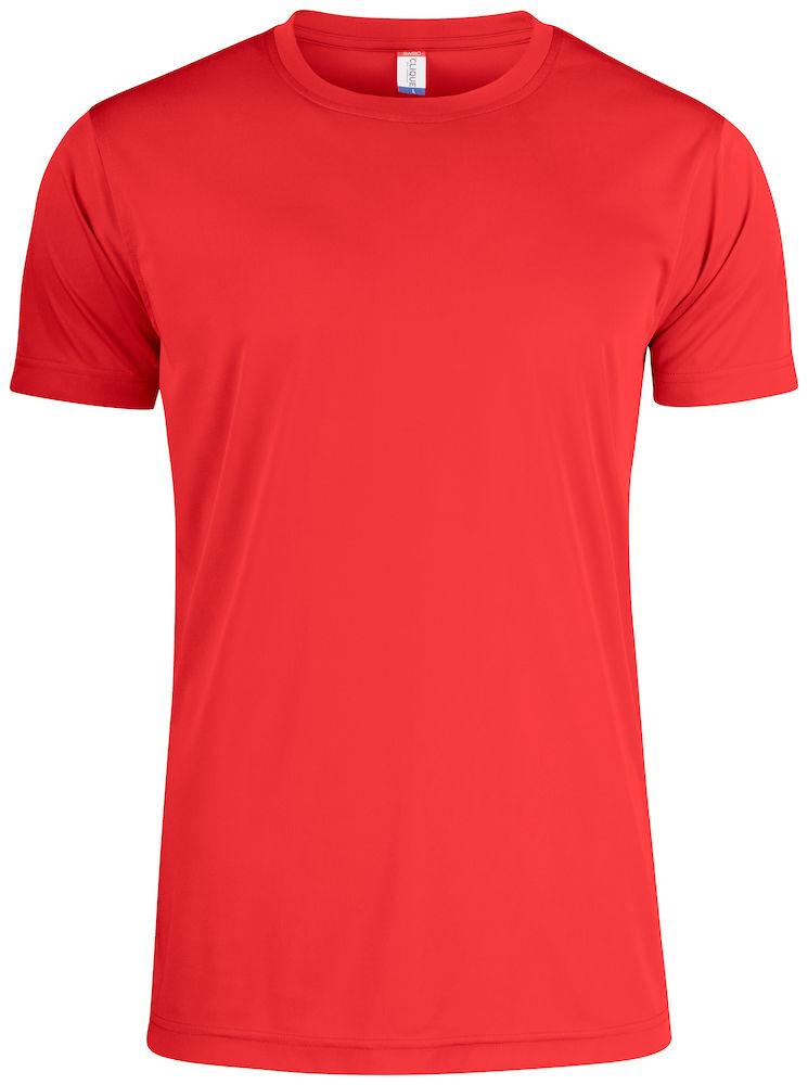 Basic Active-T Rosso T-Shirt Tessuto Tecnico Sportivo Asciugatura Rapida