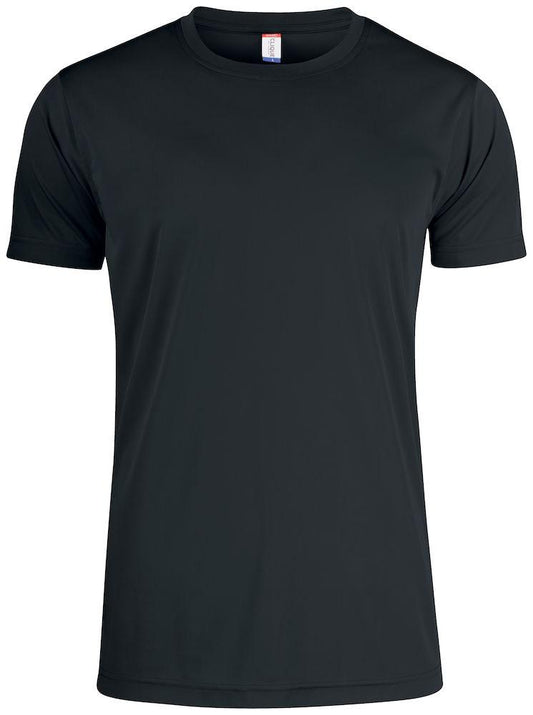 Basic Active-T Nero T-Shirt Tessuto Tecnico Sportivo Asciugatura Rapida