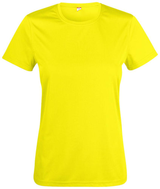 Basic Active-T Giallo Fluo T-Shirt Donna Tessuto Tecnico Sportivo Asciugatura Rapida