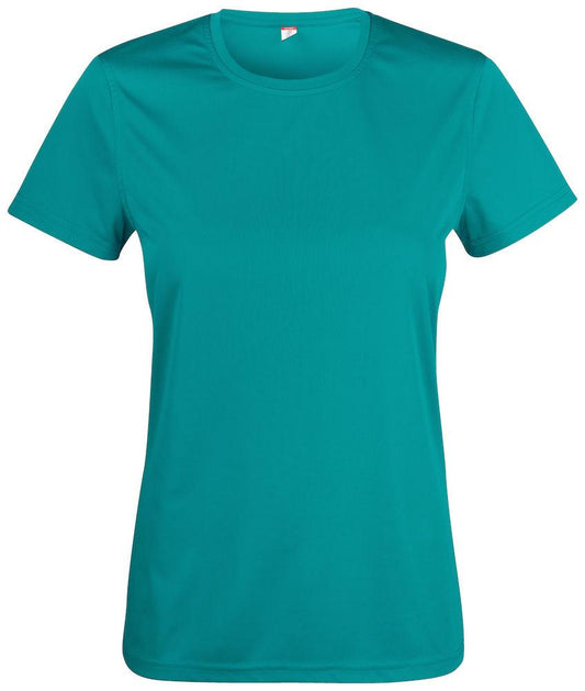 Basic Active-T Verde Laguna T-Shirt Donna Tessuto Tecnico Sportivo Asciugatura Rapida