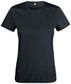 Basic Active-T Nero T-Shirt Donna Tessuto Tecnico Sportivo Asciugatura Rapida