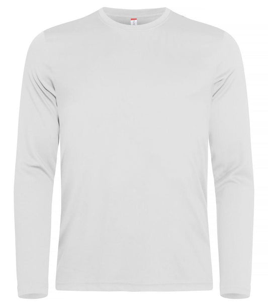 Basic Active-T Bianco T-Shirt Manica Lunga Tessuto Tecnico Sportivo Asciugatura Rapida