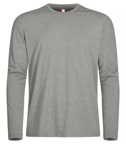 Basic Active-T Grigio Melange T-Shirt Manica Lunga Tessuto Tecnico Sportivo Asciugatura Rapida