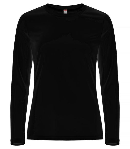 Basic Active-T Nero T-Shirt Manica Lunga Donna Tessuto Tecnico Sportivo Asciugatura Rapida