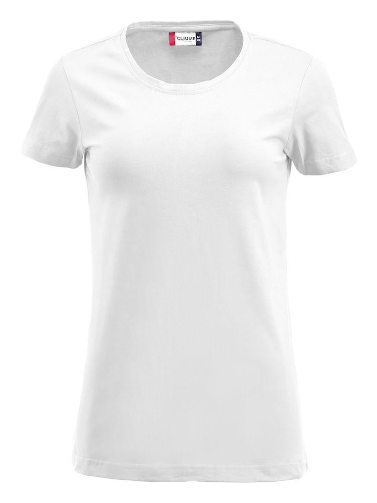 T-Shirt Carolina Bianco Manica Corta Maglietta Clique Donna Elasticizzata