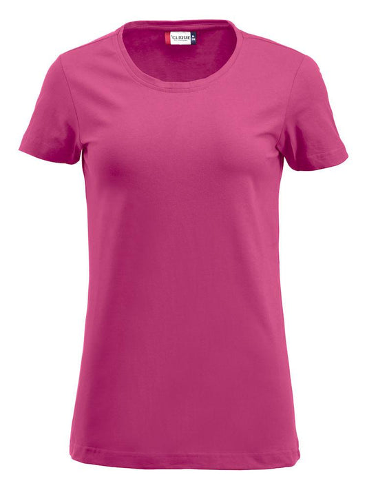 T-Shirt Carolina Lampone Fucsia Manica Corta Maglietta Clique Donna Elasticizzata