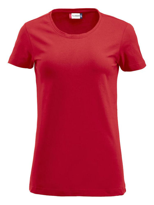 T-Shirt Carolina Rosso Manica Corta Maglietta Clique Donna Elasticizzata