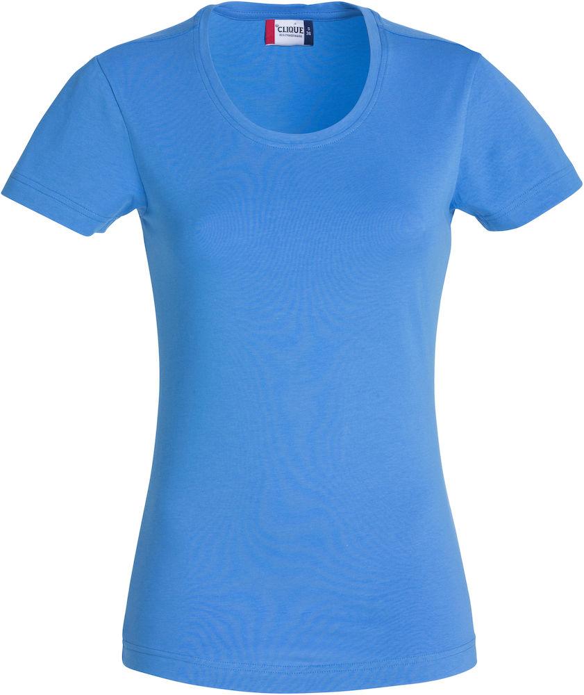 T-Shirt Carolina Azzurro Manica Corta Maglietta Clique Donna Elasticizzata