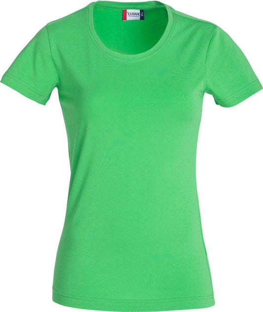 T-Shirt Carolina Verde Acido Manica Corta Maglietta Clique Donna Elasticizzata