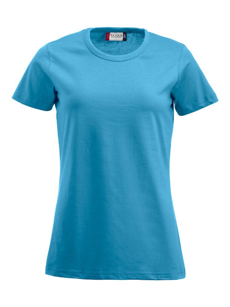 T-Shirt Fashion Turchese Azzurro Maglietta Donna Manica Corta