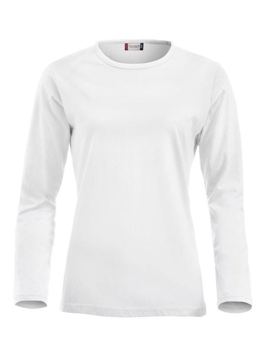 T-Shirt Fashion Bianco Maglia Donna Manica Lunga