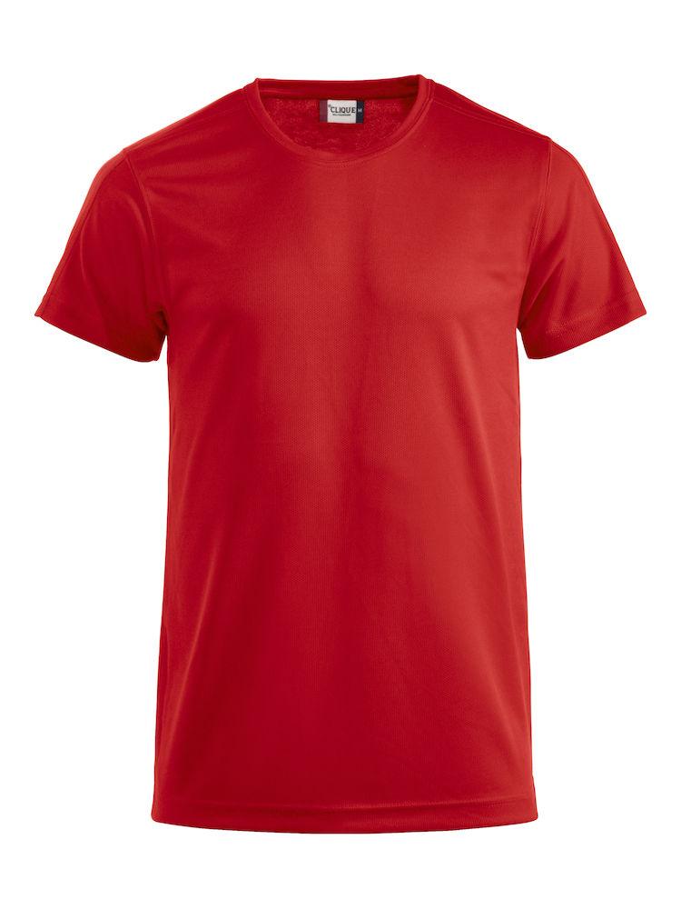 T-Shirt Tecnica Ice Rosso Maglietta Sportiva Asciugatura Rapida