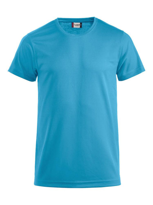 T-Shirt Tecnica Ice Turchese Azzurro Maglietta Sportiva Asciugatura Rapida