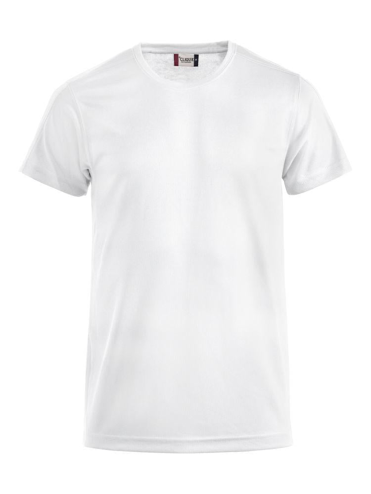 T-Shirt Tecnica Ice Bianco Maglietta Sportiva Asciugatura Rapida Taglie Forti