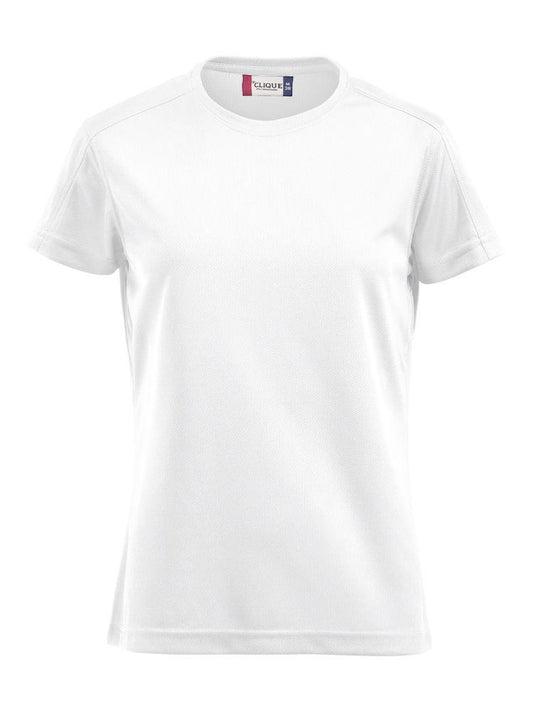 T-Shirt Tecnica Ice Bianco Maglietta Donna  Sportiva Asciugatura Rapida