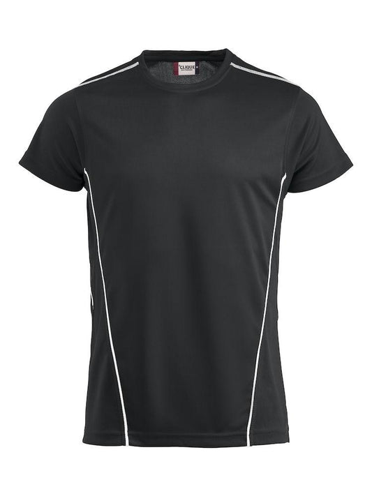 T-Shirt Ice Sport Nero T-Shirt Tessuto Tecnico Sportivo Asciugatura Rapida