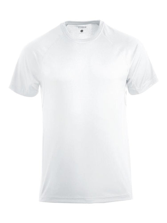 T-Shirt Active Bianco Maglietta Uomo Tessuto Tecnico Asciugatura Rapida