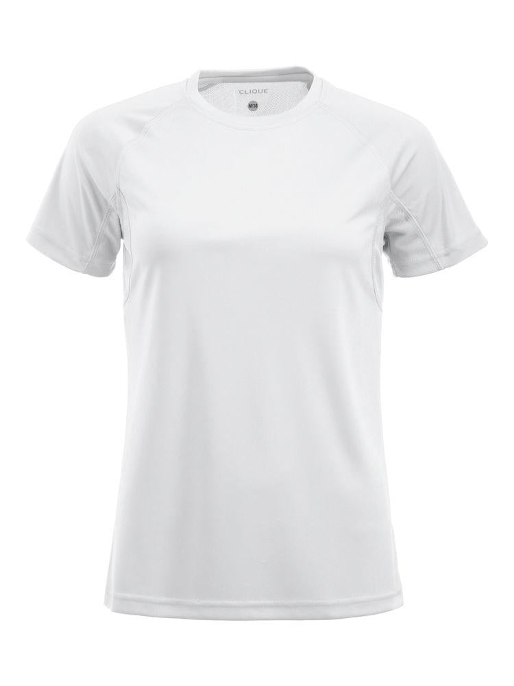 T-Shirt Active Bianco Maglietta Donna Tessuto Tecnico Asciugatura Rapida