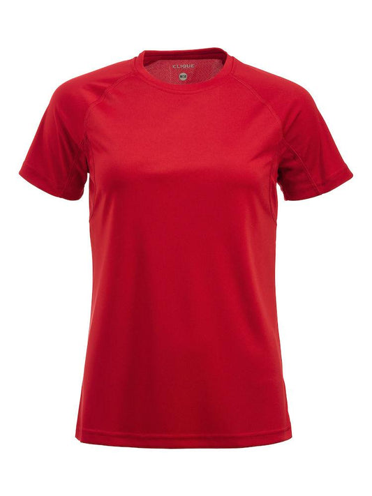 T-Shirt Active Rosso Maglietta Donna Tessuto Tecnico Asciugatura Rapida