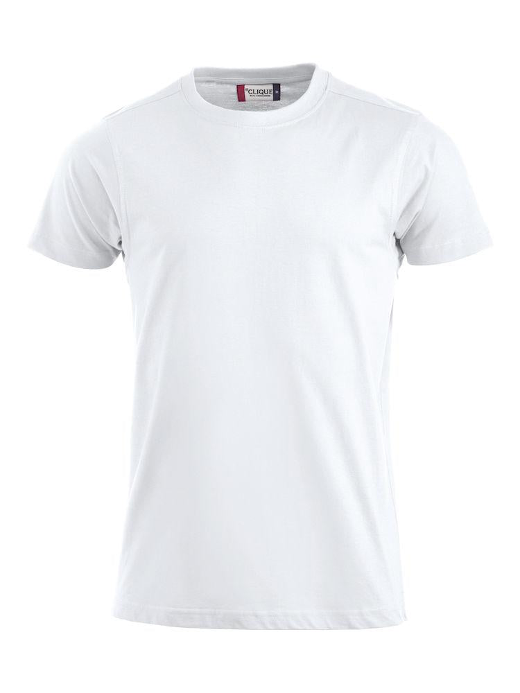 T-Shirt Clique Premium Bianco 180 gr Taglie Forti
