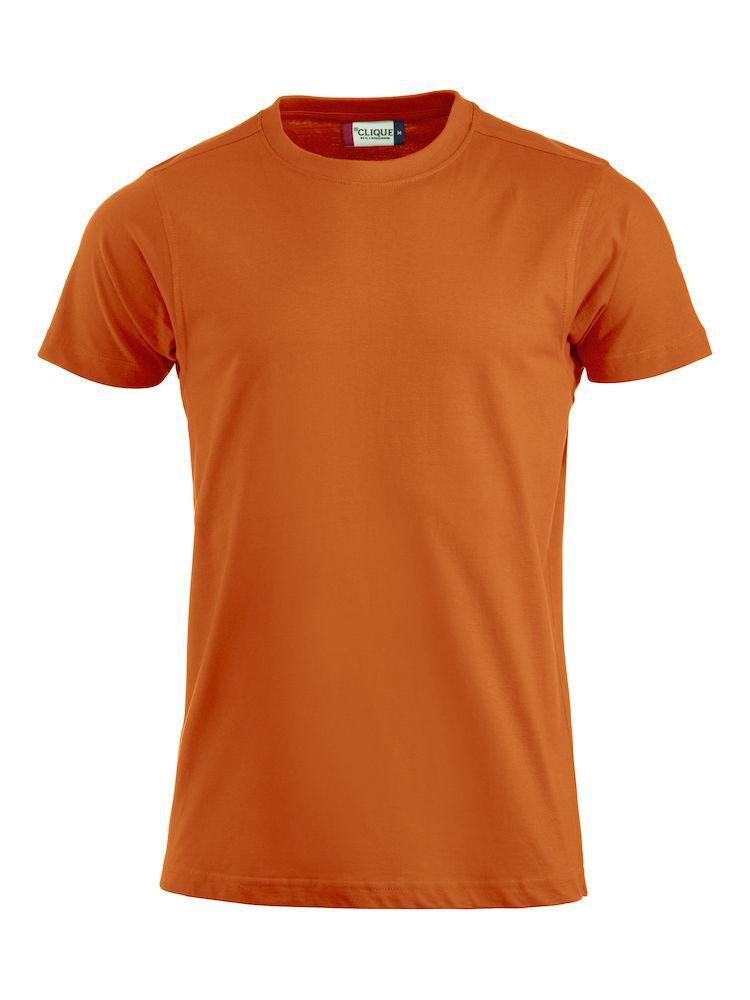 T-Shirt Clique Premium Arancio 180 gr Taglie Forti