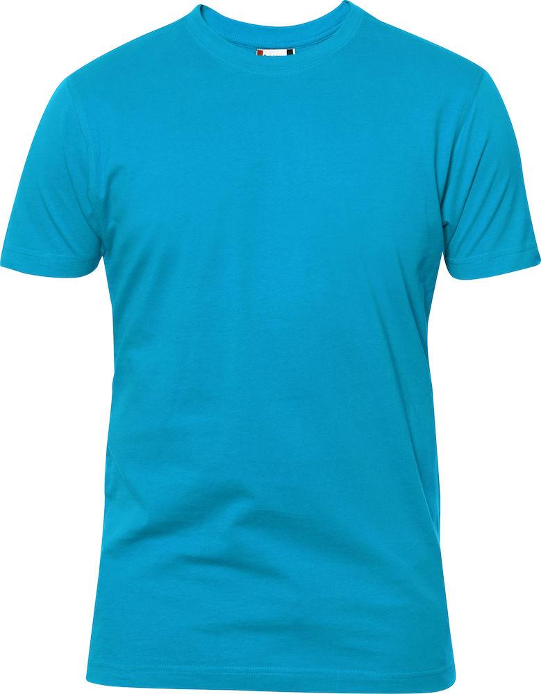 T-Shirt Clique Premium Turchese 180 gr Taglie Forti