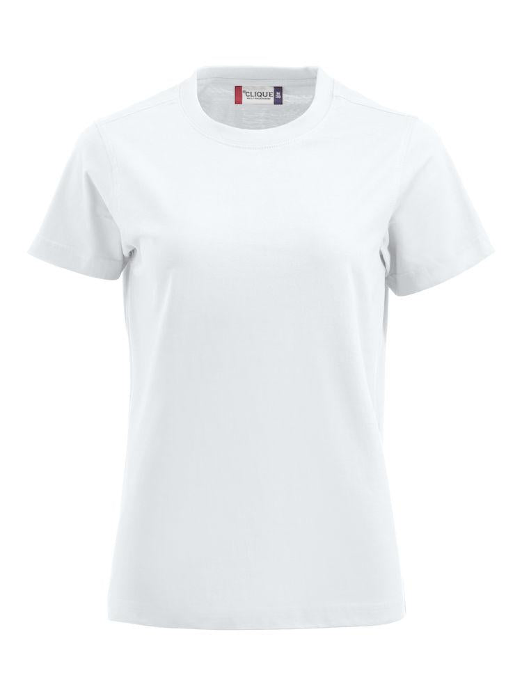 T-Shirt Clique Premium Bianco Donna 180 gr