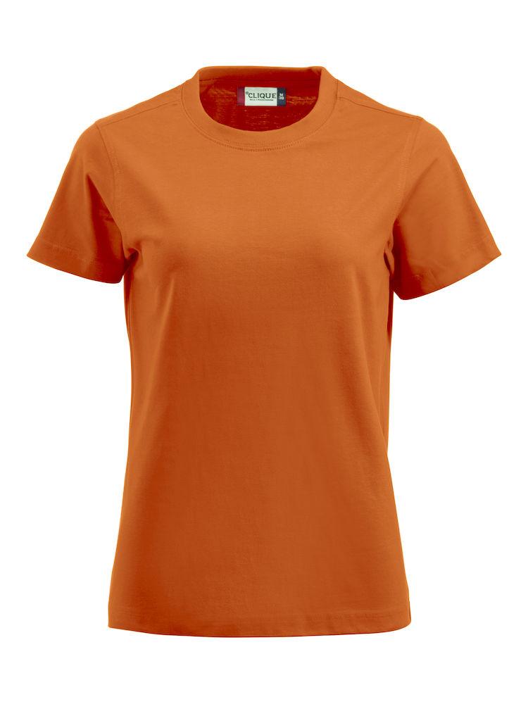 T-Shirt Clique Premium Arancio Donna 180 gr