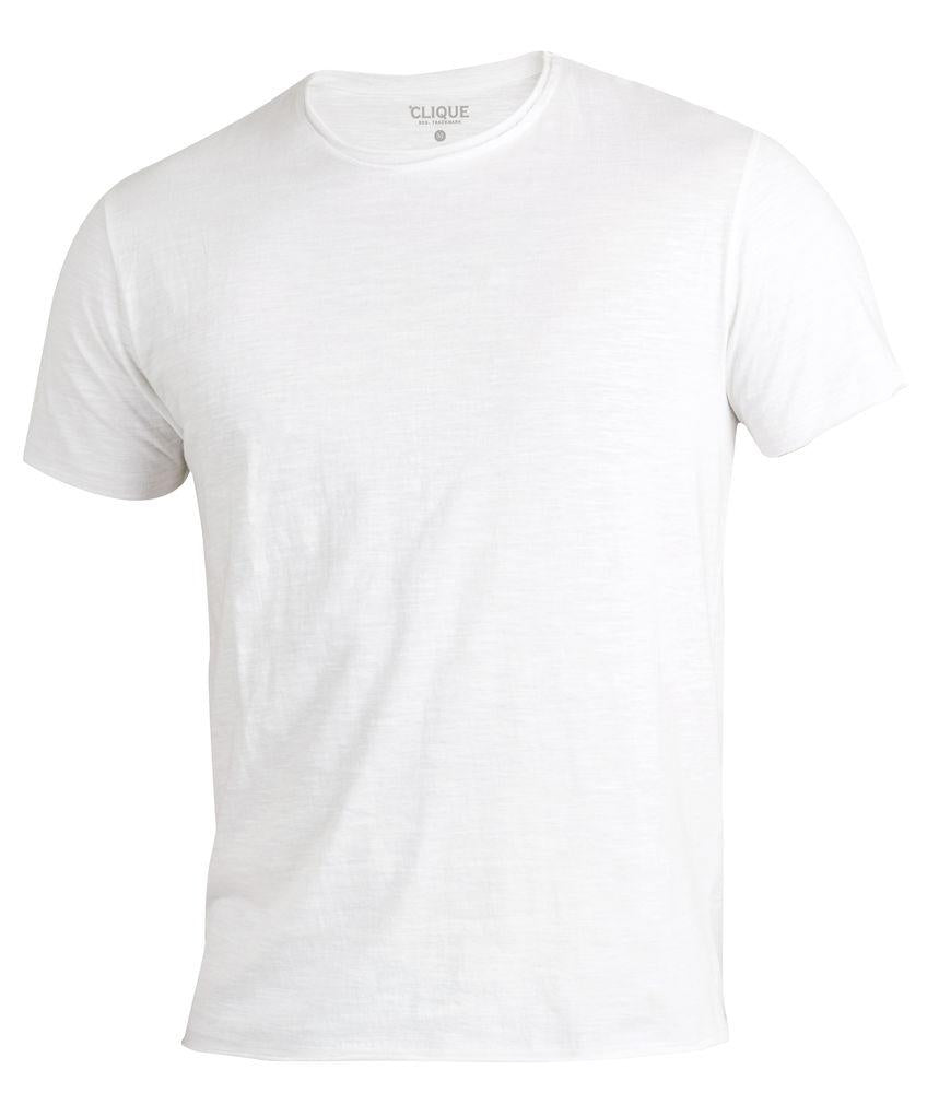 T-Shirt Derby Bianco Perla Maglietta Uomo Cotone Fiammato