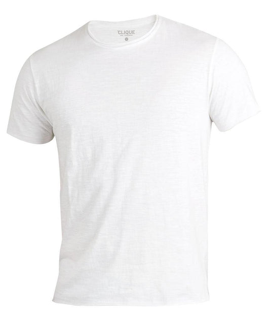T-Shirt Derby Bianco Perla Maglietta Uomo Cotone Fiammato