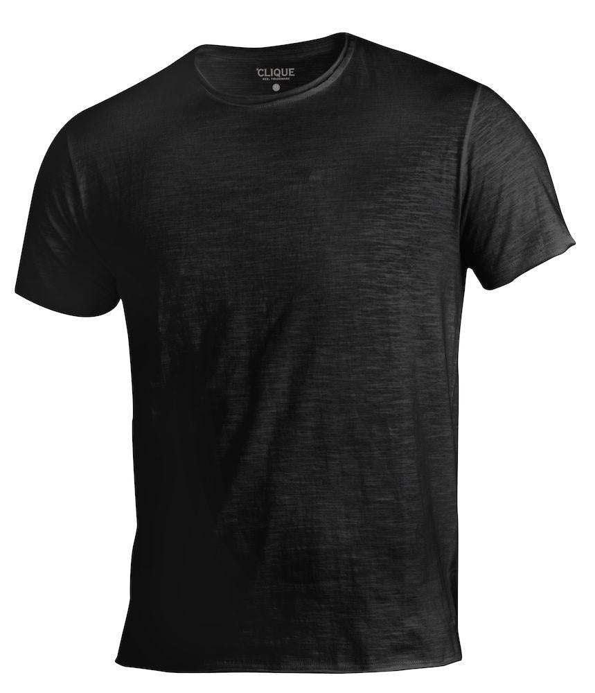 T-Shirt Derby Nero Maglietta Uomo Cotone Fiammato