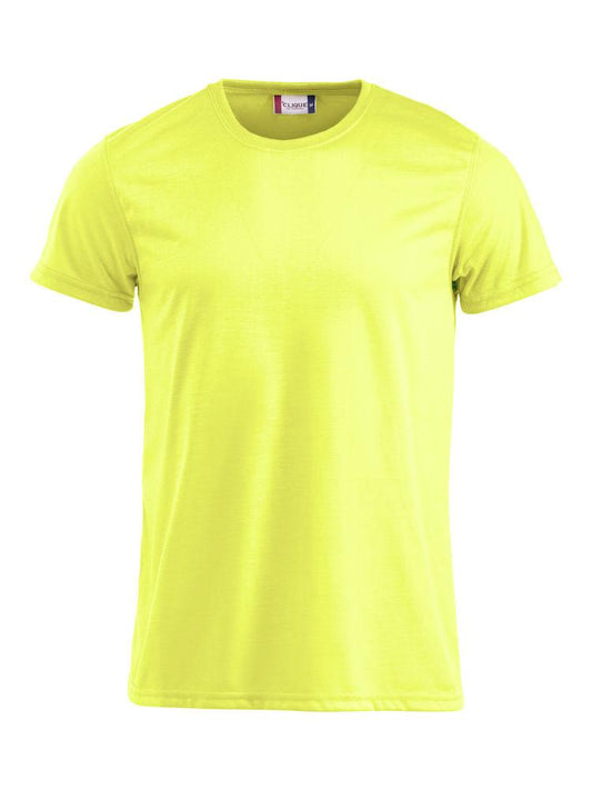 T-Shirt Neon Giallo Fluo T-Shirt Poliestere Effetto Cotone