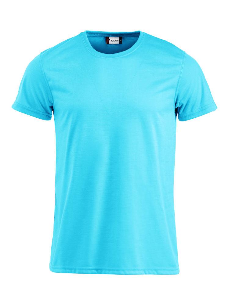 T-Shirt Neon Azzurro T-Shirt Poliestere Effetto Cotone